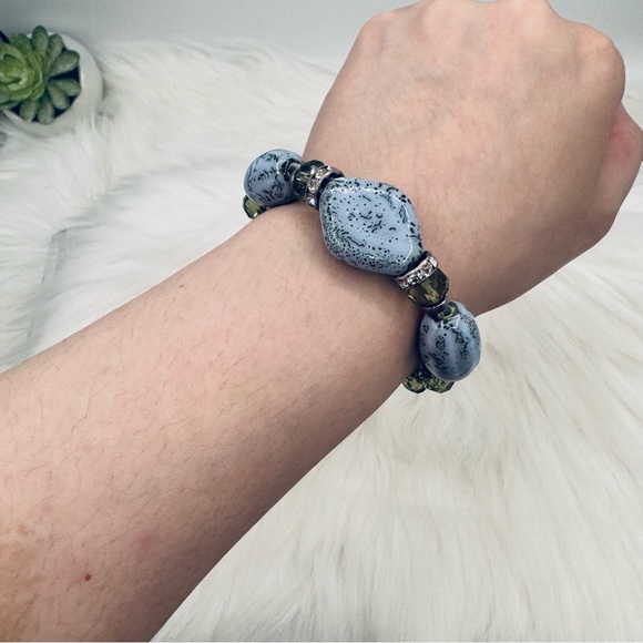 Chunky Harmony Natural Stone Large Beads Bracelet Style 2 - Picture 3 of 6